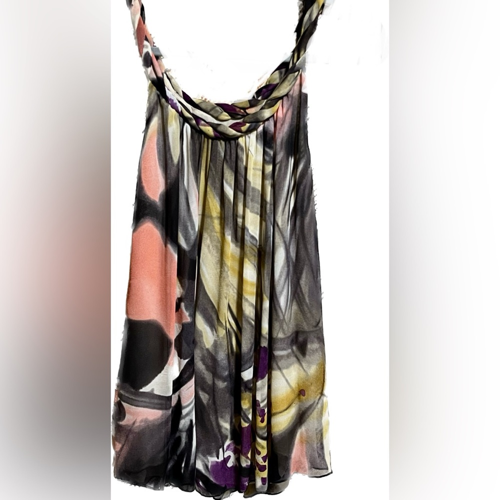 Silk top with roped shoulders